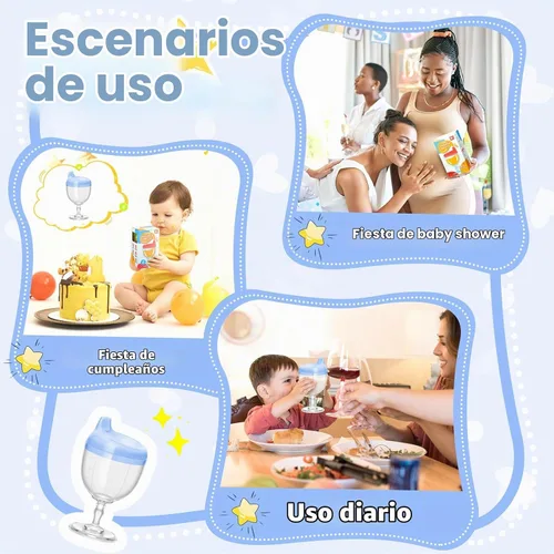 Vista 6 de Irenare 1 Pieza Taza Sippy de Vino para Bebé Copa de Plástico Copa Goblet Sin Derrames Vaso de Vino para Bebé Copa Sippy Goblet para Bebé Taza