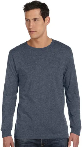 Vista 83 de Canvas Filmore 3501 - Camiseta de 4.2 onzas para hombre manga larga (1) Ceniza + (1) Jaspeado atlético
