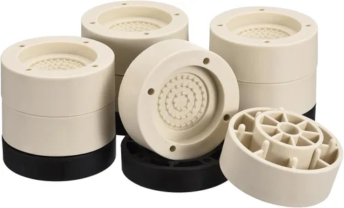 Vista 21 de uxcell Juego de 4 elevadores redondos para muebles, altura de 1.38 pulgadas, elevadores de cama ajustables para marco de cama, mesa, escritorio