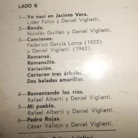 Vista 8 de Canciones para el Hombre Nuevo, Daniel Viglietti. LP Vinyl