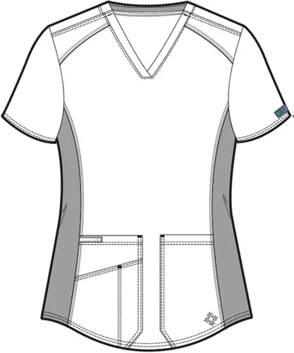 Vista 6 de Med Couture Touch - camisa de uniforme médico con cuello en V para mujer