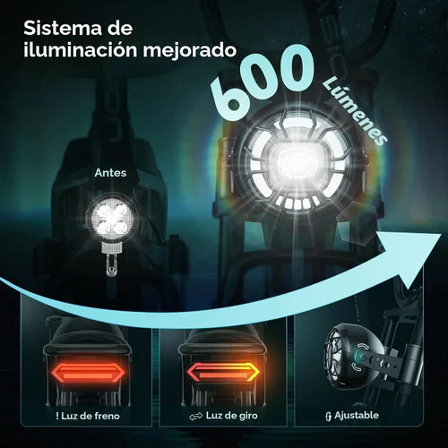 Vista 5 de Jasion RetroVolt Pro Electric Bike,52v 20Ah,90-Mile Range,38MPH,Fat Tire Pavonado