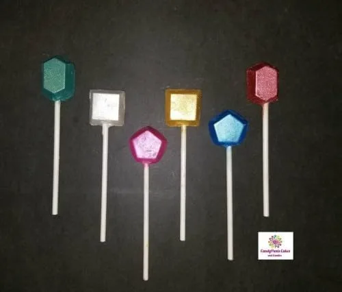 Vista 2 de Joya Gema Piedra Joyería Crystal Rock Chocolate Candy Lollipop Molde