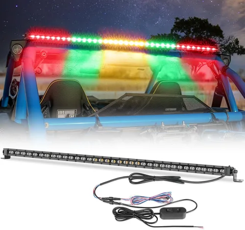Vista 10 de OFFROADTOWN Barra de luz LED de persecución de 20 pulgadas, luces traseras UTV, luz intermitente de seguridad con luz intermitente de freno