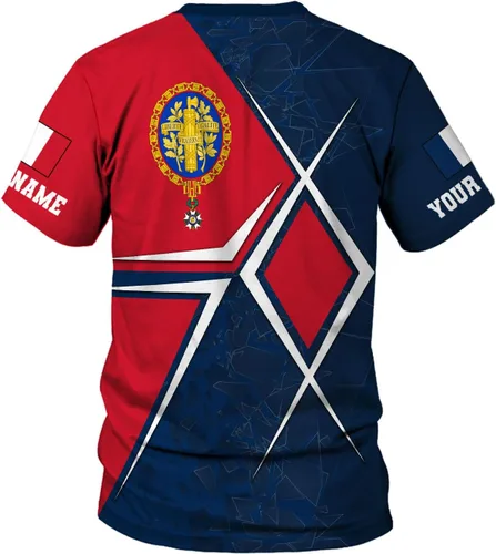 Vista 4 de Vybonz - Camisa personalizada de Francia para hombres y mujeres, Torre Eiffel París, camiseta con capucha de Francia, ropa de fútbol con bandera