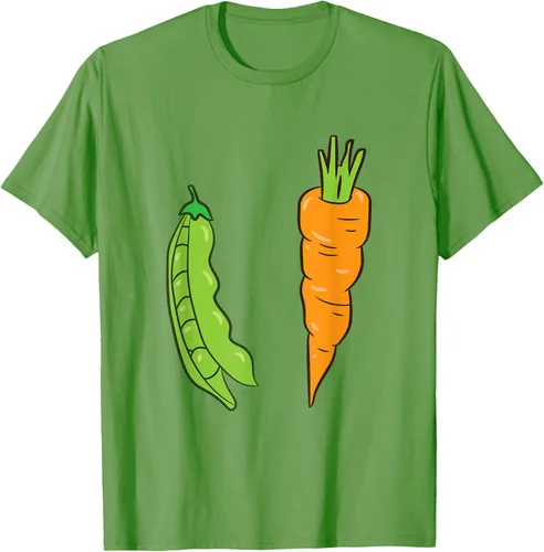 Vista 12 de Camiseta de disfraz de zanahoria con guisantes y zanahorias, Blanco, S