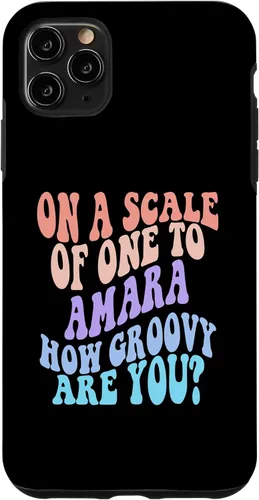 Vista 11 de iPhone 14 Pro Max AMARA Cute Retro Girls Groovy AMARA Personalized Name Case