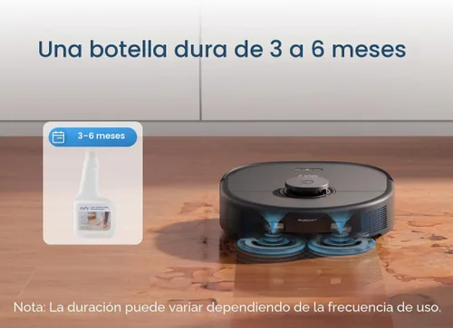 Vista 7 de Solución de limpieza para suelos duros eufy RoboVac (2 botellas), Relación de dilución 1:200, 473 ml, Limpiador para pisos, ecológico, a base