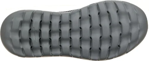 Vista 4 de Skechers Go Max-Athletic Tenis para caminar para hombre, de malla de aire y sin cordones, Azulgris