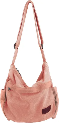 Vista 8 de Bolso bandolera grande de lona con múltiples bolsillos para hombres y mujeres, bolso cruzado de hombro para laptop