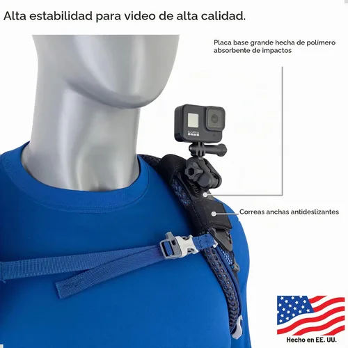 Vista 2 de Correa para el hombro para cámaras de acción de STUNTMAN Pack Mount Fits GoPro, DJI Osmo (Action 6, Action 5 Pro, 4, 3), Insta360
