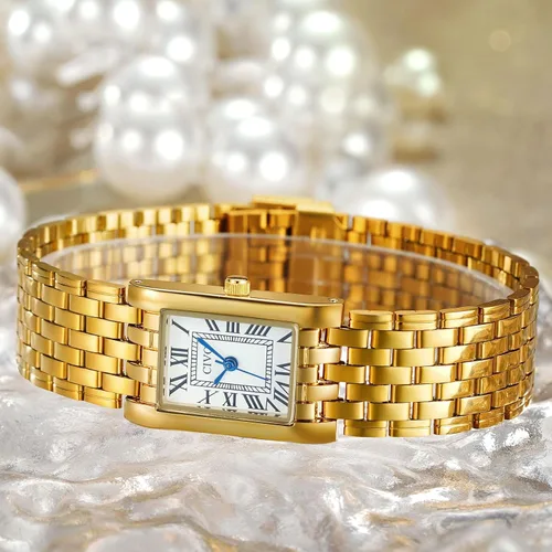 Vista 7 de CIVO Gold Watches for Women Vintage Small Quartz Womens Watch with Roman Dial - Ladies Square Dainty Bracelet Watches - Gift Box Set for Wife Mother
