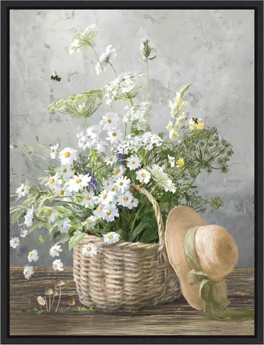 Vista 9 de Amanti Art Lienzo enmarcado para pared, 24 x 18 pulgadas, casa de campo de jardinería III por Danhui Nai, lienzo enmarcado para pared, obras de arte