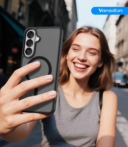 Vista 7 de Vansdon Funda para Samsung Galaxy S24 Plus, S25 Plus, S26 Plus, color negro