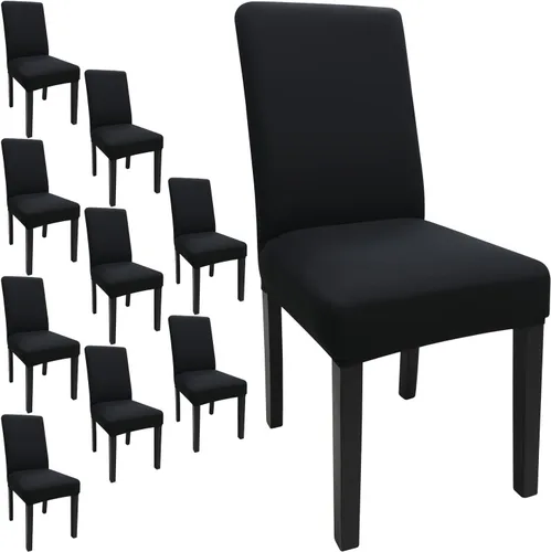 Vista 91 de Fundas para sillas de comedor, juego de 2 fundas, con patrón elástico Parsons, de elastano, extraíbles y lavables, protector para sillas de cocina