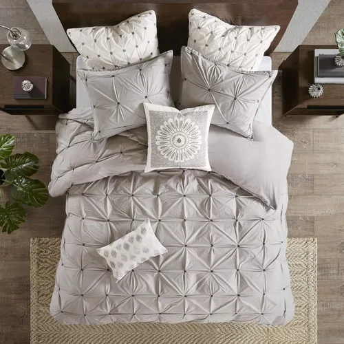 Vista 4 de INK+IVY - Almohada decorativa Sofia, cuadrada, de algodón, moderna de mediados de siglo para sofá, cojín lumbar, soporte de espalda, 20 x 20