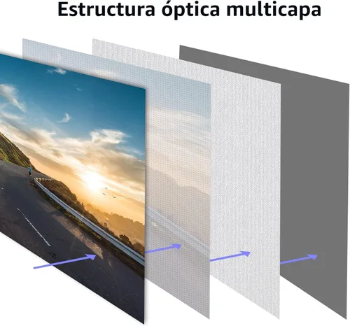 Vista 5 de Pantalla de proyector frontal trasera 4K 16:9 HD, plegable, de doble cara, portátil para cine en casa (60 pulgadas)