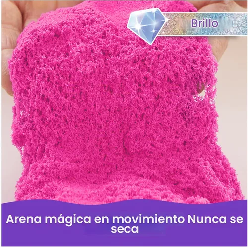 Vista 2 de Kinetic Sand Juguetes sensoriales de arena moldeable de 2 libras, color Rosa cristal