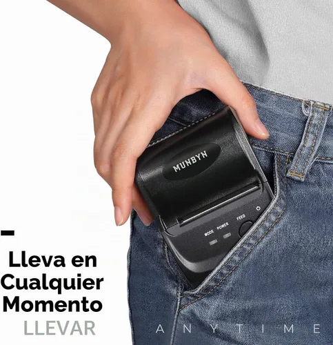 Vista 6 de Impresora térmica de recibos MUNBYN 2.283 in Mini impresora POS portátil