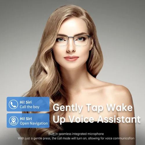 Vista 2 de Lentes inteligentes para hombres y mujeres, con audio Bluetooth y lentes fotocromáticas Open-Ear Built-in Mic & Speakers Touch Control Voice
