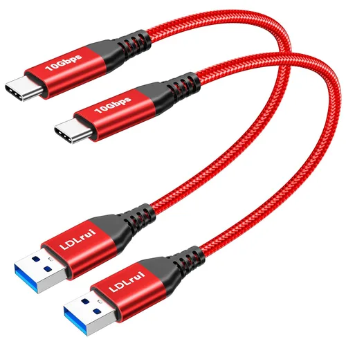 Vista 9 de Cable USB C de 10 Gbps para Android Auto 6 Pulgadas/0.5 Pies, Cable USB C 3.1 Gen2 de 3.1A de Transferencia de Datos, Carga Rápida Tipo C CarPlay