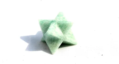 Vista 5 de Jet Amazonite 1 pulgada Merkaba Inspiración Ying Yang Perfección Irritación Deseos Purificación (Amazonita)