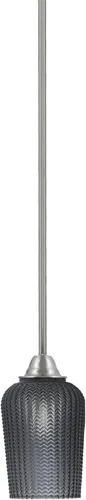 Vista 231 de Toltec Lighting Paramount - Mini colgante de 1 luz en acabado negro mate con cristal de arte perla de 7 pulgadas y estilo negro
