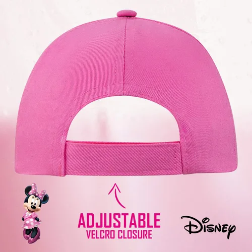 Vista 6 de Disney Minnie Mouse Toddler Girls Pink Baseball Cap - Ages 2-4 Years - Adjustable Velcro Closure PinkWhite