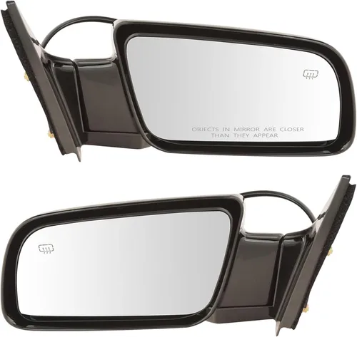 Vista 149 de TRQ Conjunto de 2 piezas de espejo lateral para conductor y pasajero, ajuste eléctrico, sin calefacción, sin memoria, color negro, compatible