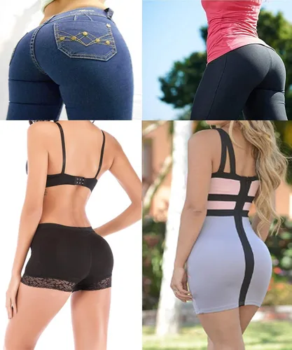 Vista 2 de FUT - Calzones de encaje levantacolitas para mujer