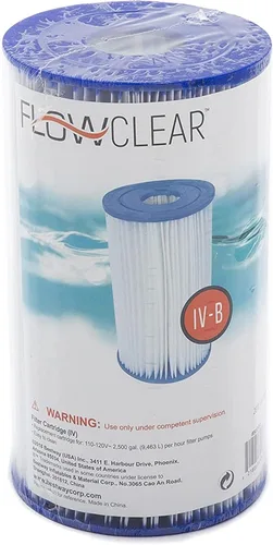 Vista 4 de Bestway 58095E - Cartucho de repuesto tipo IV o tipo B para bombas de filtro de 2500 galones por hora para mantener el agua de la piscina limpia