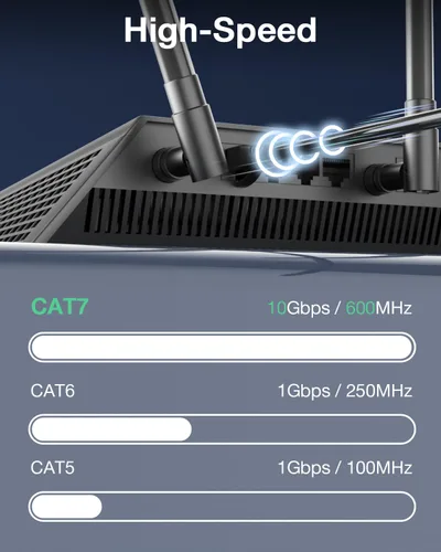 Vista 2 de VCELINK Conector CAT6A, conectores RJ45 pasan a través de CAT6A CAT7 blindado, chapado en oro de 3 clavijas con certificación UL, conector CAT7