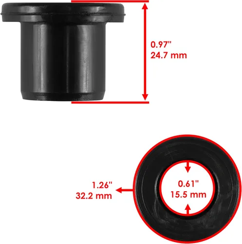 Vista 2 de Caltric 8 Bujes de brazo A inferior delantero compatible con Arctic Cat Prowler 1000 2009 2010-2017 0403-409