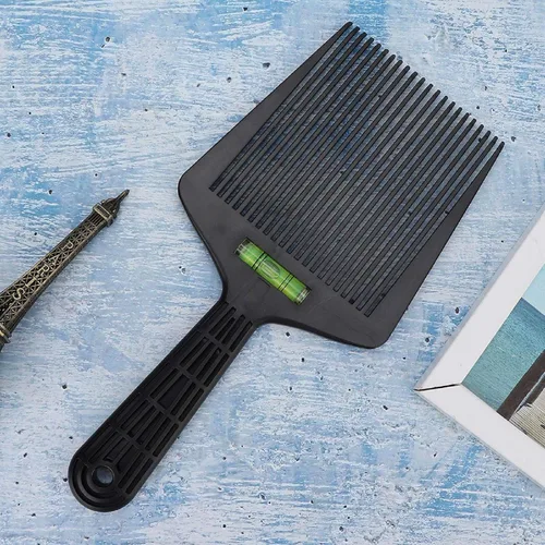 Vista 2 de Peine de pelo guía plana – Ajuste de ángulo de corte de barbero, peine de dientes anchos herramienta de peinado para salón en casa