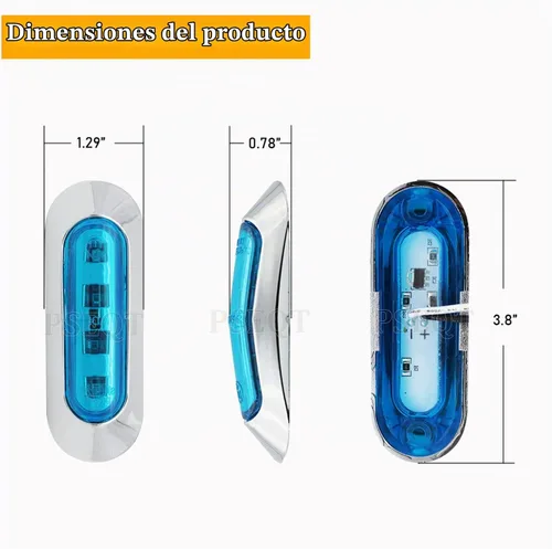 Vista 4 de PSEQT Luces LED marinas impermeables de 3.8 pulgadas, luces LED marinas de cortesía, luz de navegación, popa de popa de cabina, iluminación