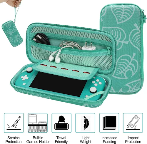 Vista 3 de Switch Lite Accessories Bundle, Kit with Carrying Case,TPU Case Cover with Screen Protector,Charging Dock,Playstand, Game Case, USB Cable