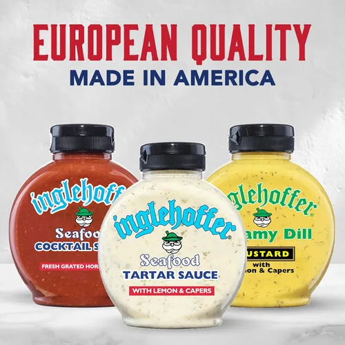 Vista 7 de Inglehoffer Paquete variado de condimentos, salsa de cóctel de mariscos, salsa tártara de mariscos y mostaza cremosa de eneldo (paquete de 3)
