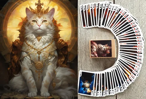Vista 5 de Cyberpunk Gatos y Perros Biker Gang Playing Cards (Poker Deck 54 Cartas Todas Diferentes) Steampunk Tough Biker Cyberpunk Gang Card Jugando Gatos
