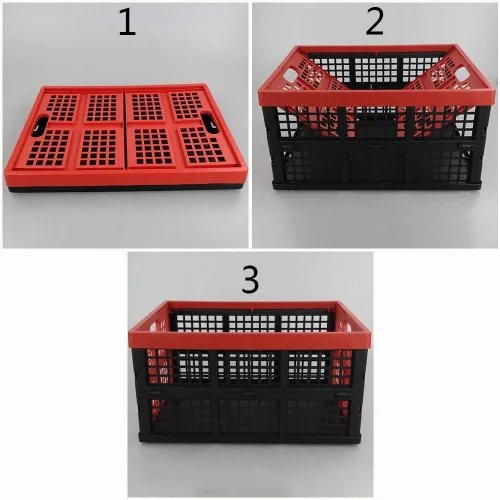 Vista 5 de Obstnny Contenedores de almacenamiento plegables de 34 cuartos de galón, caja de leche apilable, 3 paquetes