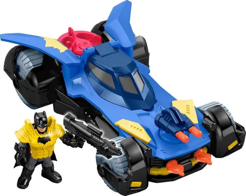 Vista 2 de Fisher-Price Imaginext Scooby-Doo Transforming Mystery Machine, DC Super Friends Batmobile, Multicolor