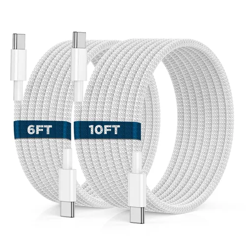 Vista 8 de Cable Carplay de coche para iPhone 17 16 15 Pro Max Plus, paquete de 4 [2x3.3 pies+2x6 pies] Cable Apple USB A a USB C para iPhone 17 16 15 Pro Max