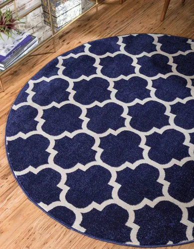 Vista 93 de Unique Loom Trellis Collection - Alfombra de área de Filadelfia, rectangular de 2 pies 2 pulgadas x 3 pies, color morado y marfil