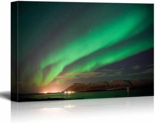 Vista 12 de Arte de pared de vaquero con silueta de lazo en una ciudad pequeña al atardecer paisaje occidental americano, arte para pared, 16 x 24 pulgadas