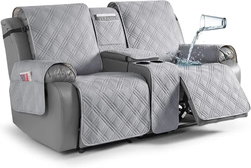 Vista 37 de TAOCOCO - Funda impermeable para sofá biplaza reclinable con consola central, 2 plazas