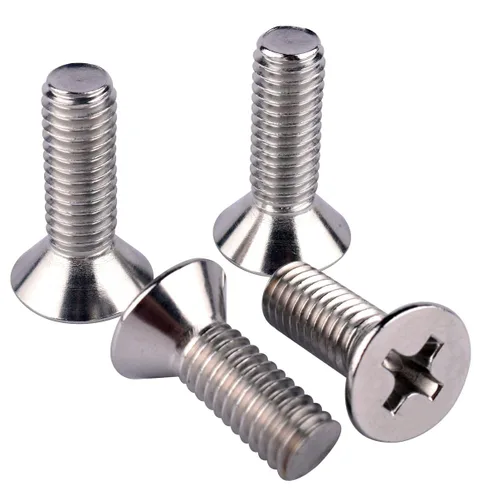 Vista 13 de 20 piezas de tornillos de máquina Phillips de cabeza avellanada plana de 1/4-20 x 1-1/2" UNC, acero inoxidable 304 18-8, rosca completa, rosca gruesa