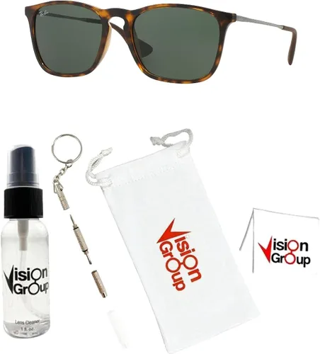 Vista 2 de Ray-Ban RB4187 Chris Square Sunglasses Vision Group Accessories Bundle
