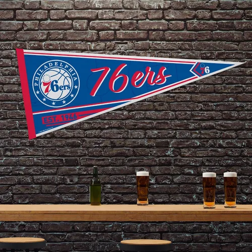Vista 2 de Rico Industries NBA Basketball 12" x 30" Felt Wall Décor Pennant - Great for Home/Bed Room/Man Cave Décor