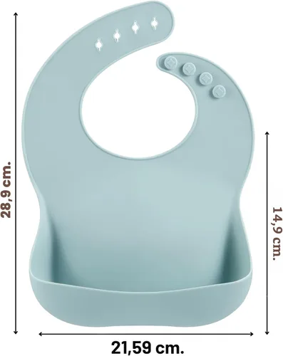 Vista 5 de PandaEar Set of 3 Silicone Baby Bibs Waterproof, Soft, Unisex, 10-72 Months