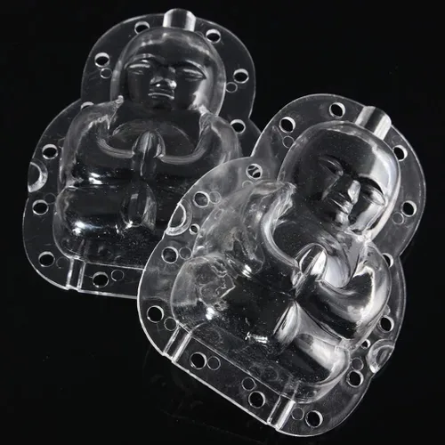 Vista 4 de GANAZONO Buddha Fruit 4.92 x 3.74 x 2.36 pulgadas transparente PC material moldeador herramienta para jardín frutas verduras cultivo diversión