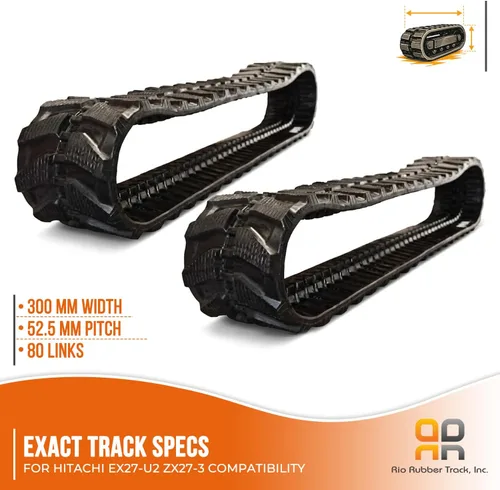 Vista 8 de 2pc pista de goma 300x52.5x74 Libra 224S 225S mini excavadora